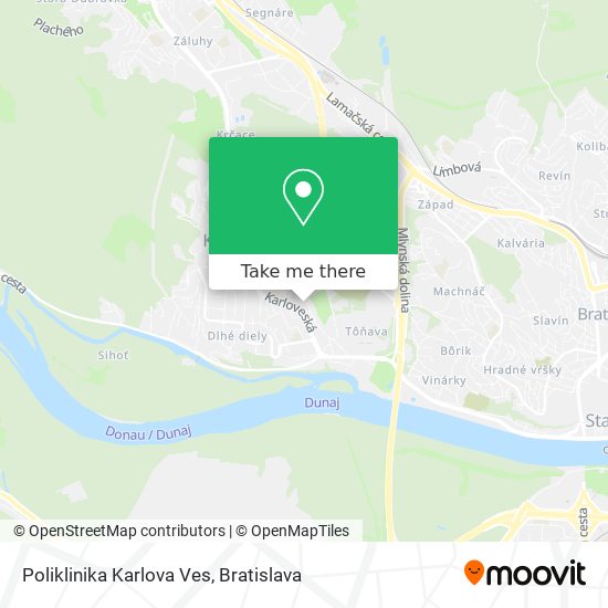 Poliklinika Karlova Ves map