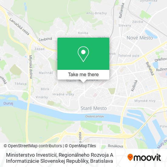 Ministerstvo Investícií, Regionálneho Rozvoja A Informatizácie Slovenskej Republiky map