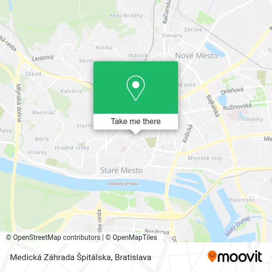 Medická Záhrada Špitálska map