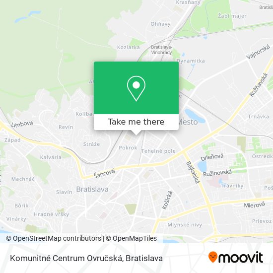 Komunitné Centrum Ovručská map