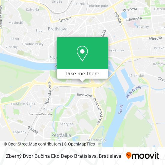 Zberný Dvor Bučina Eko Depo Bratislava map