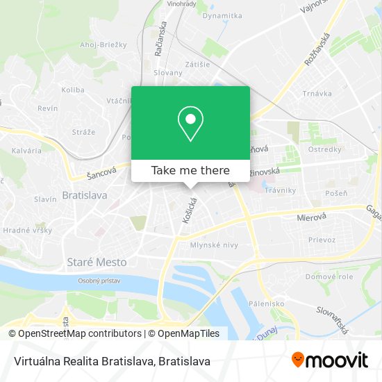 Virtuálna Realita Bratislava map