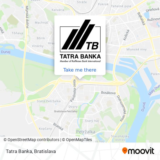 Tatra Banka map