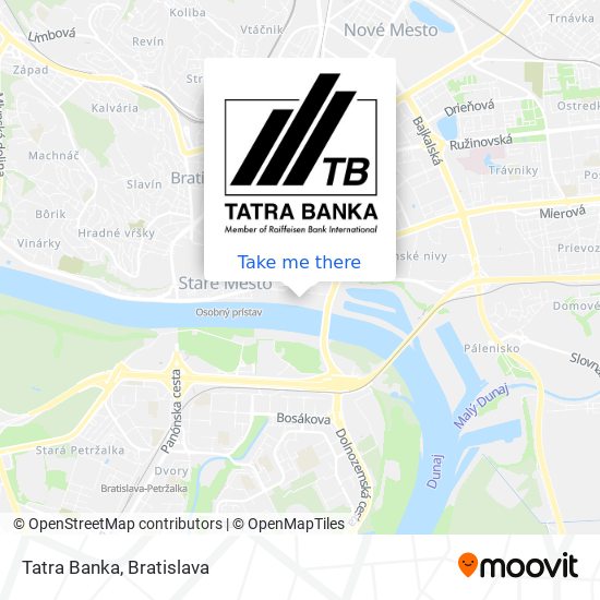 Tatra Banka map