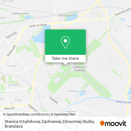 Stanica Vrtuľníkovej Záchrannej Zdravotnej Služby map