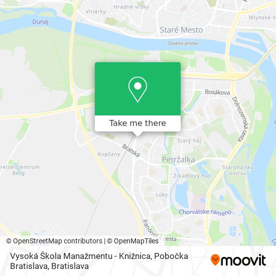 Vysoká Škola Manažmentu - Knižnica, Pobočka Bratislava map