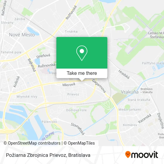 Požiarna Zbrojnica Prievoz map