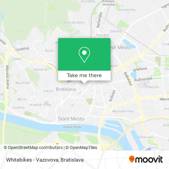 Whitebikes - Vazovova map