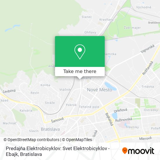 Predajňa Elektrobicyklov: Svet Elektrobicyklov -Ebajk map