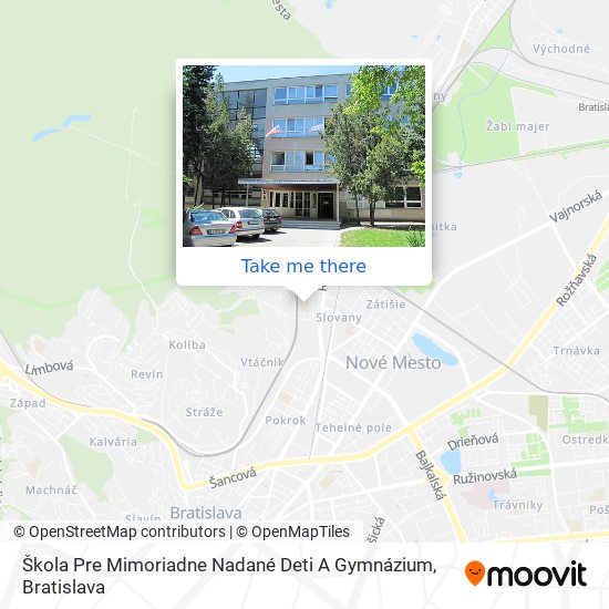 Škola Pre Mimoriadne Nadané Deti A Gymnázium map