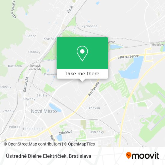 Ústredné Dielne Električiek map