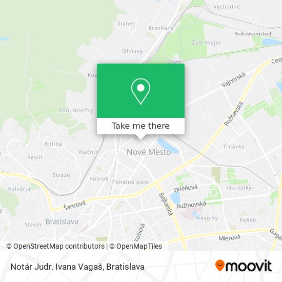 Notár Judr. Ivana Vagaš map