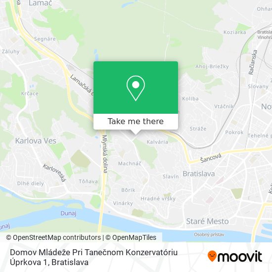 Domov Mládeže Pri Tanečnom Konzervatóriu Úprkova 1 map