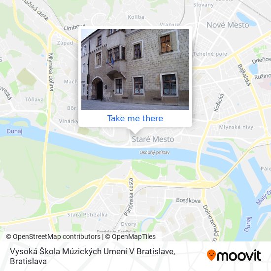 Vysoká Škola Múzických Umení V Bratislave map