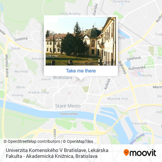Univerzita Komenského V Bratislave, Lekárska Fakulta - Akademická Knižnica map