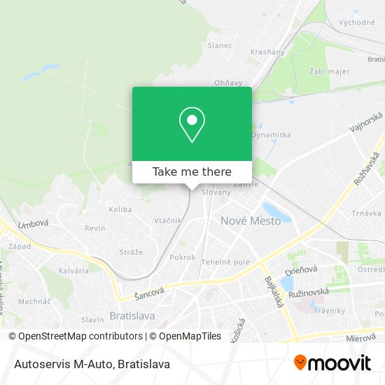 Autoservis M-Auto map