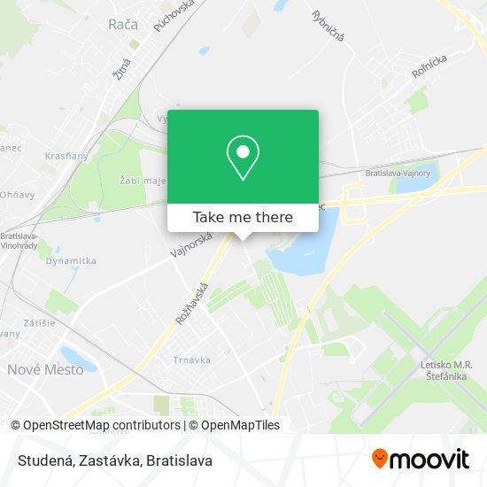 Studená, Zastávka map