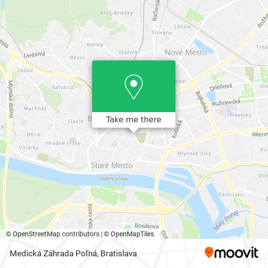 Medická Záhrada Poľná map