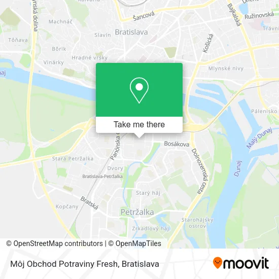 Môj Obchod Potraviny Fresh map