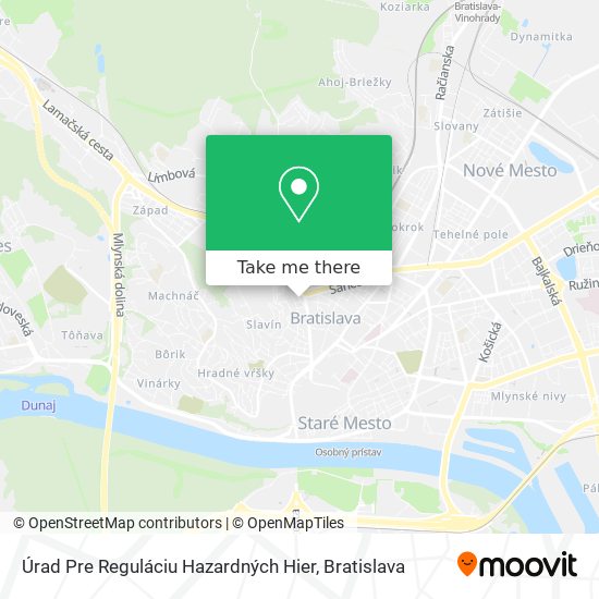 Úrad Pre Reguláciu Hazardných Hier map