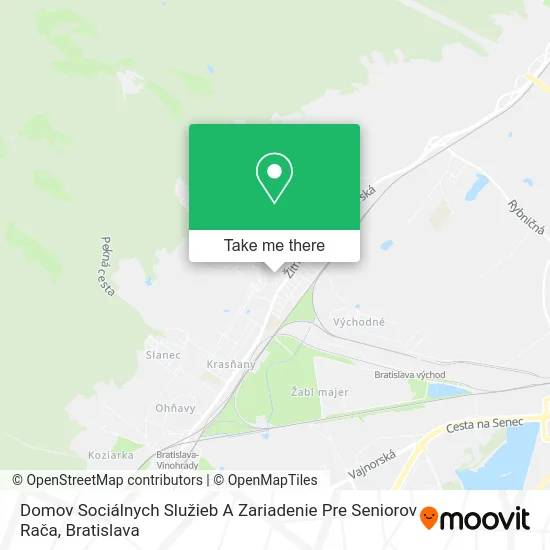 Domov Sociálnych Služieb A Zariadenie Pre Seniorov Rača map