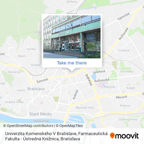 Univerzita Komenského V Bratislave, Farmaceutická Fakulta - Ústredná Knižnica map