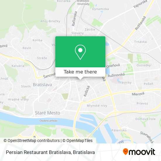 Persian Restaurant Bratislava map