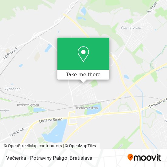 Večierka - Potraviny Paligo map