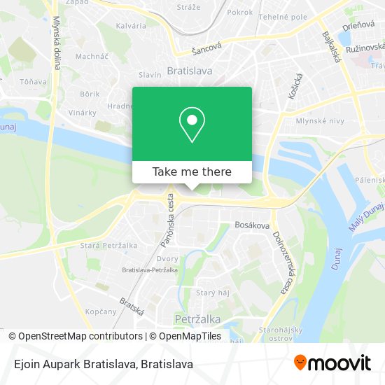 Ejoin Aupark Bratislava map