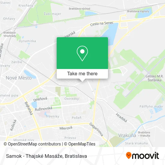 Samok - Thajské Masáže map