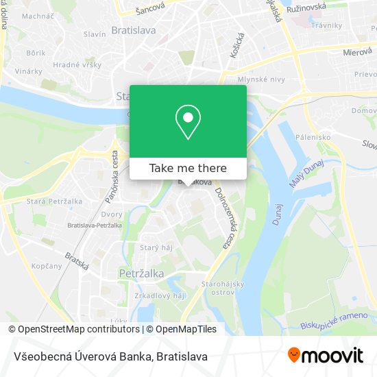 Všeobecná Úverová Banka map