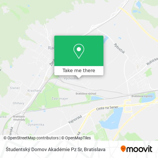 Študentský Domov Akadémie Pz Sr map