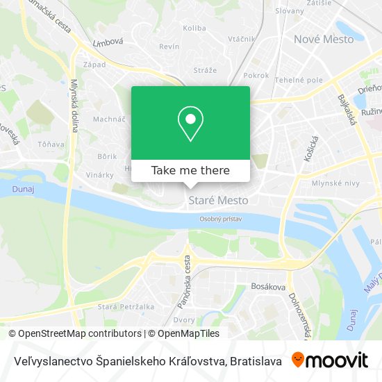 Veľvyslanectvo Španielskeho Kráľovstva map