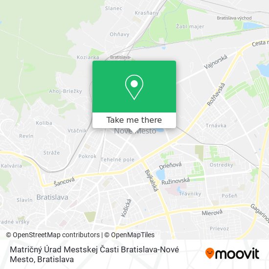 Matričný Úrad Mestskej Časti Bratislava-Nové Mesto map