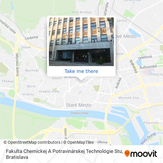 Fakulta Chemickej A Potravinárskej Technológie Stu map