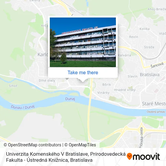 Univerzita Komenského V Bratislave, Prírodovedecká Fakulta - Ústredná Knižnica map