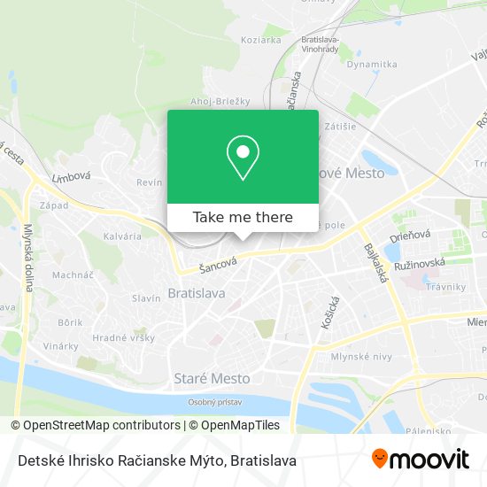 Detské Ihrisko Račianske Mýto map