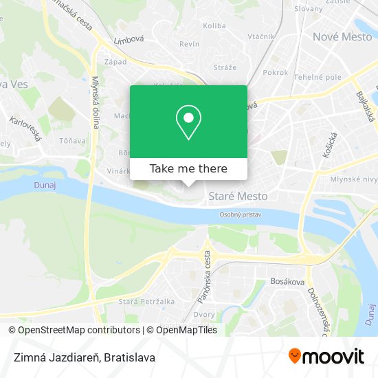 Zimná Jazdiareň map