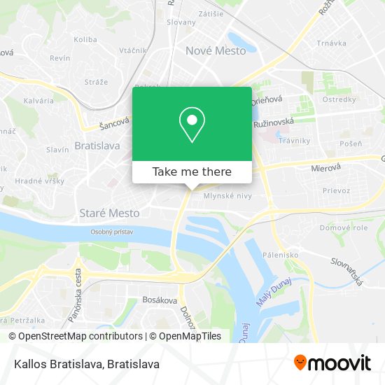 Kallos Bratislava map