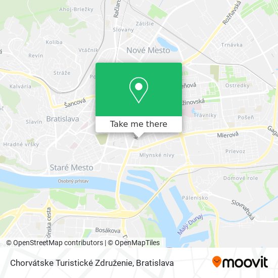 Chorvátske Turistické Združenie map