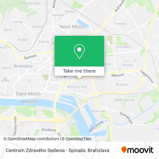 Centrum Zdravého Sedenia - Spinalis map