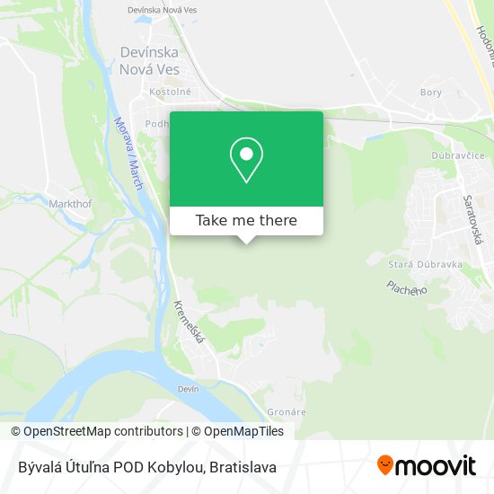 Bývalá Útuľna POD Kobylou map