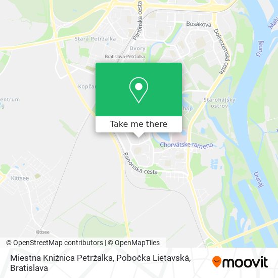 Miestna Knižnica Petržalka, Pobočka Lietavská map