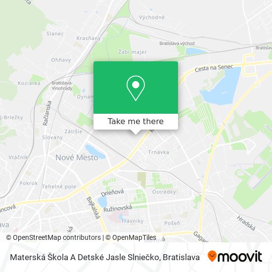 Materská Škola A Detské Jasle Slniečko map