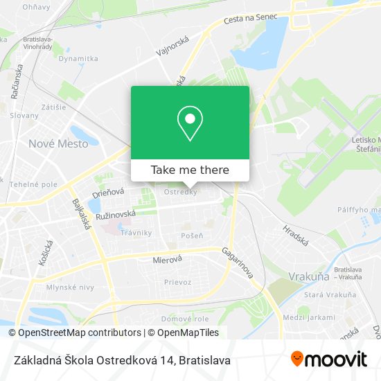 Základná Škola Ostredková 14 map