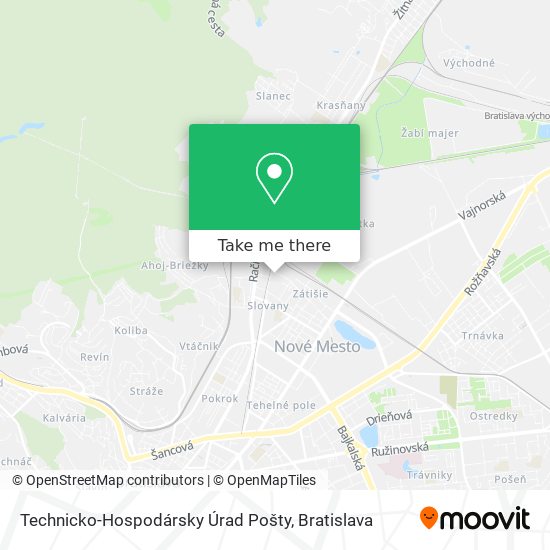 Technicko-Hospodársky Úrad Pošty map