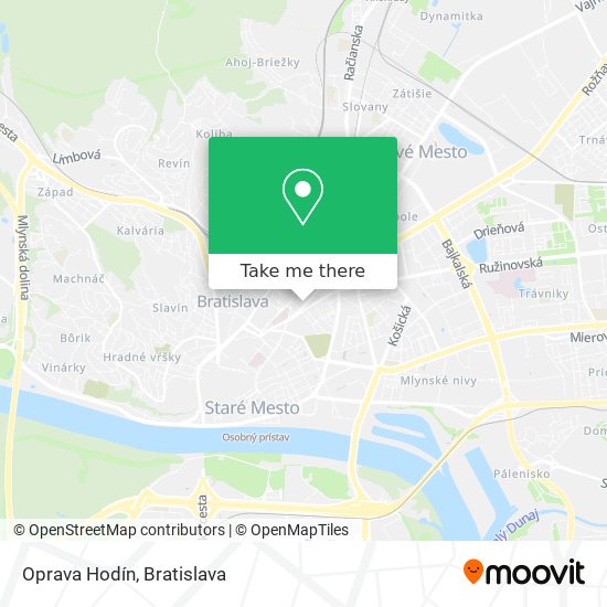 Oprava Hodín map