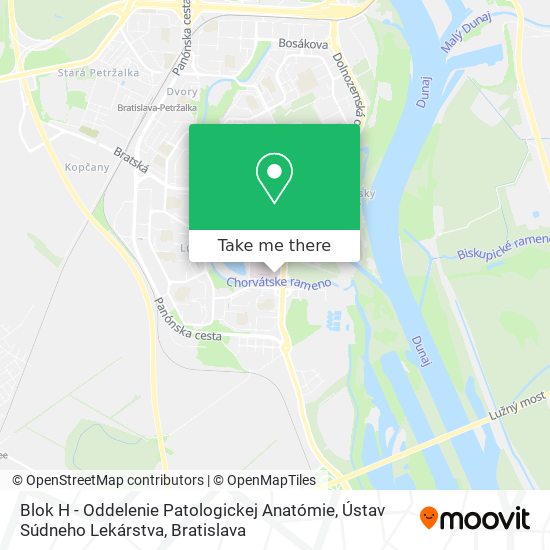 Blok H - Oddelenie Patologickej Anatómie, Ústav Súdneho Lekárstva map