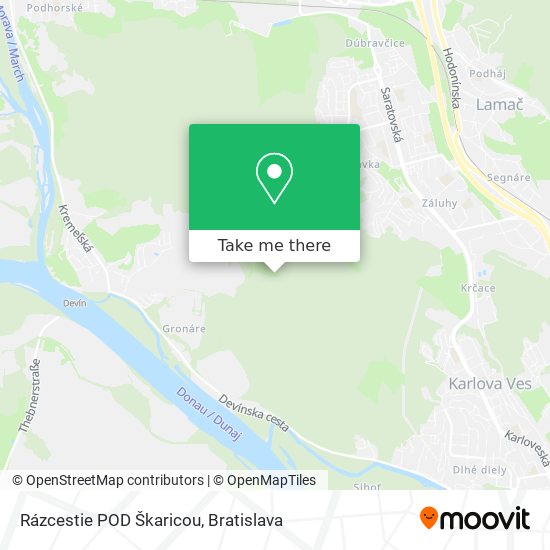 Rázcestie POD Škaricou map