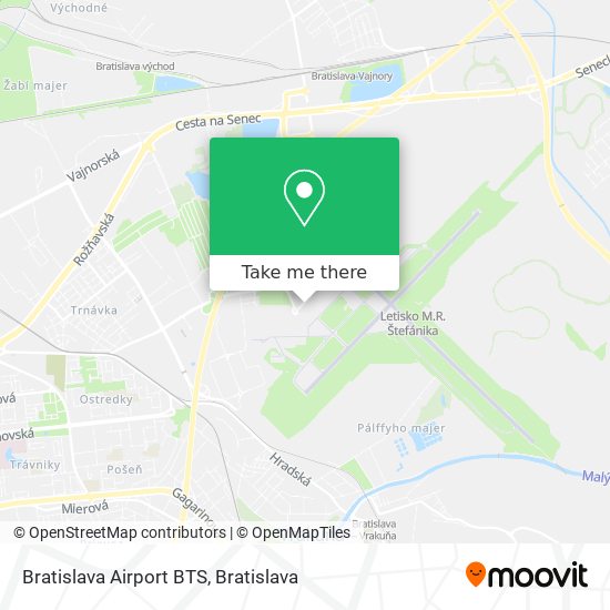 Bratislava Airport BTS map